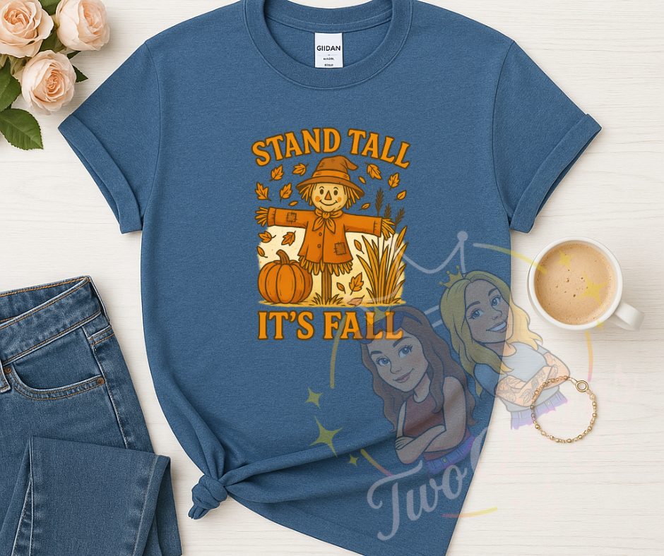 Stand Tall, Itβs Fall β Scarecrow Autumn Tee ππ»