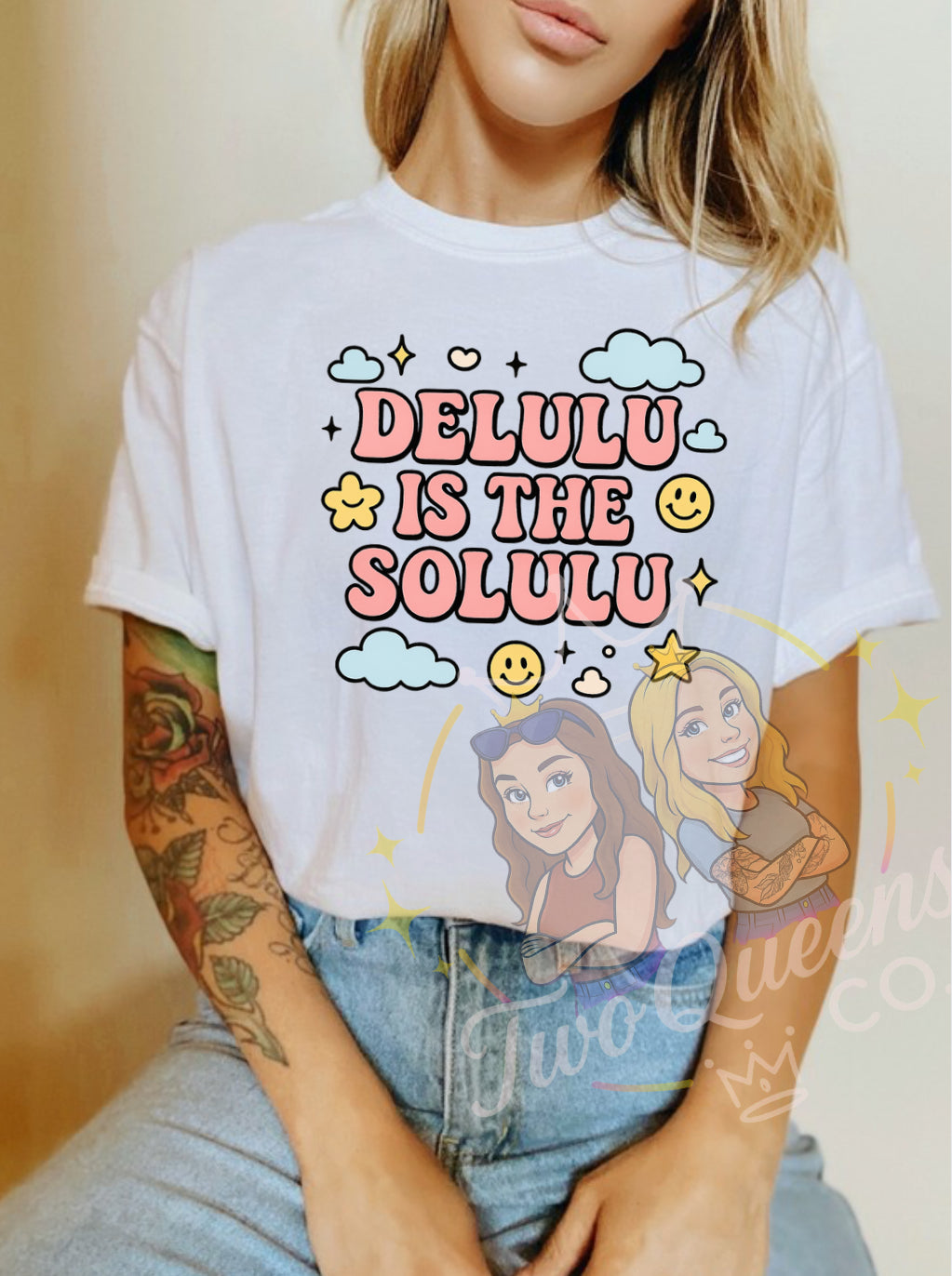 Delulu Is the Solulu Tee – Retro Pastel Graphic